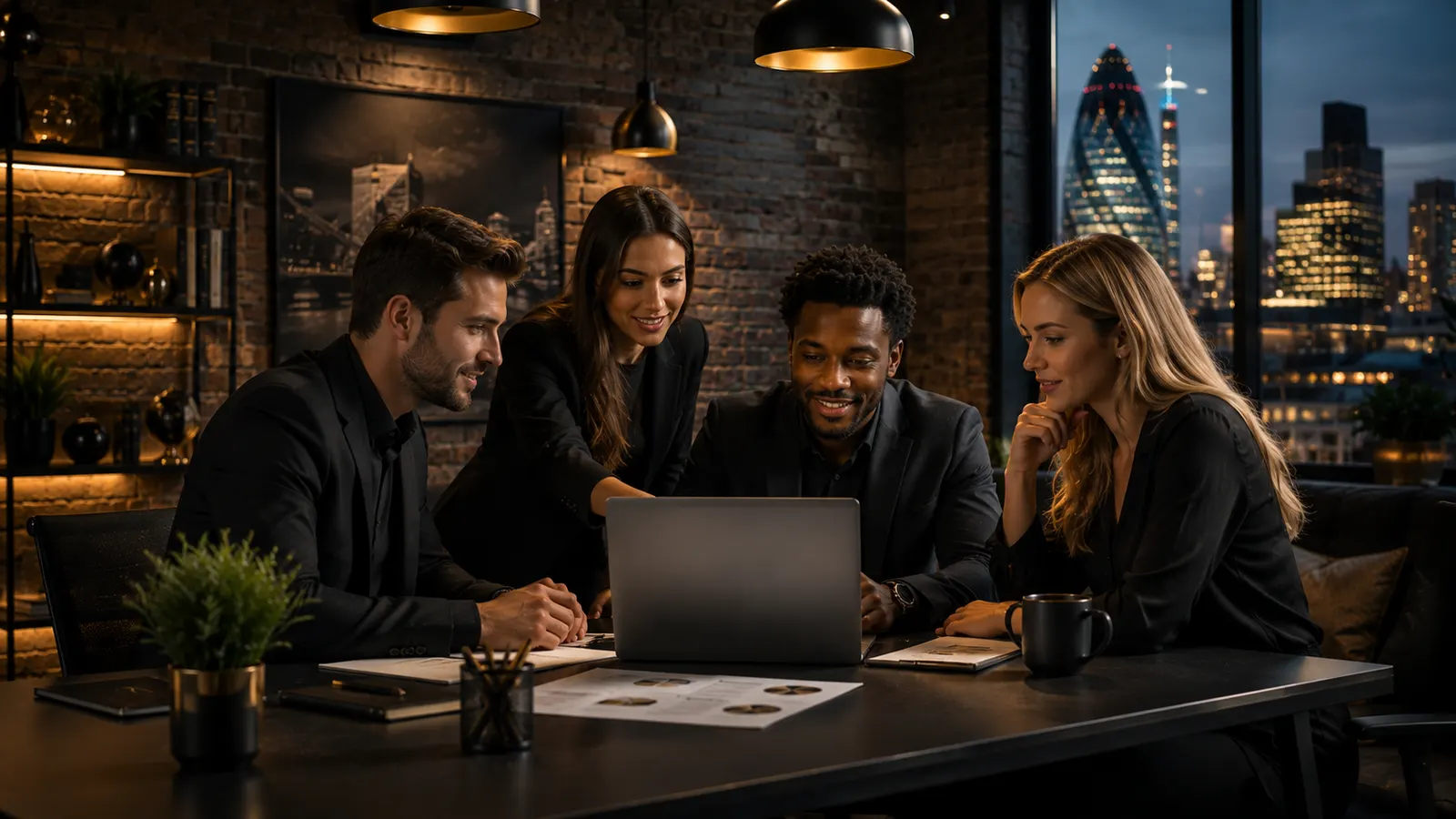 The Amzora team collaborating in a London office