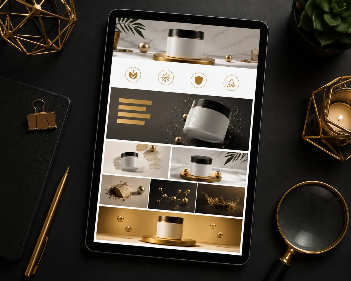 Amazon A+ Content modules laid out for a branded product listing