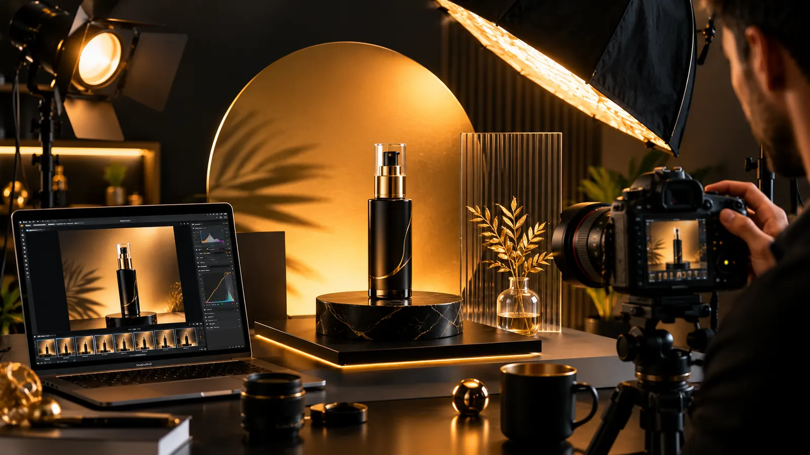 Professional product photography studio creating Amazon listing images
